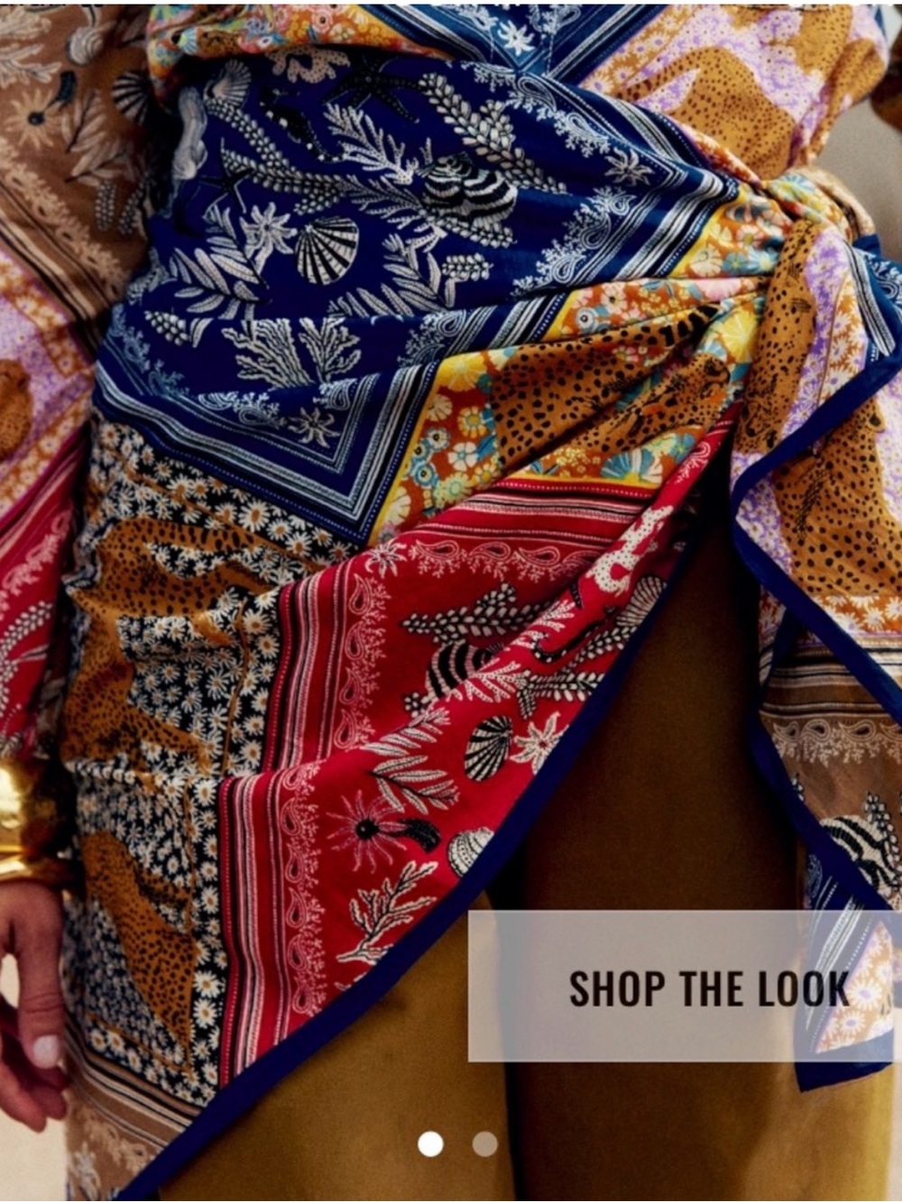 Sézane x Inoui Payton Patchwork Wrap Skirt